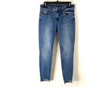 Kut from the Kloth Mid Rise Ankle Skinny Blue Jeans